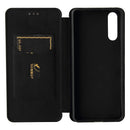 For Sony Xperia 10 III Carbon Fiber Texture Horizontal Flip TPU + PC + PU Leather Case with Card Slot(Black)