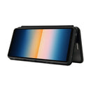 For Sony Xperia 10 III Carbon Fiber Texture Horizontal Flip TPU + PC + PU Leather Case with Card Slot(Black)