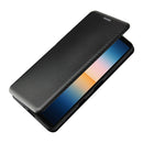 For Sony Xperia 10 III Carbon Fiber Texture Horizontal Flip TPU + PC + PU Leather Case with Card Slot(Black)