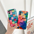For iPhone 11 3D Cube IMD Shockproof Protective Case (Irregular)