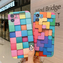 3D Cube IMD Shockproof Protective Case with Lanyard For iPhone 11(Irregular)