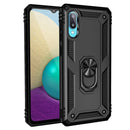 For Samsung Galaxy A02 / M02 Shockproof TPU + PC Protective Case with 360 Degree Rotating Holder(Black)