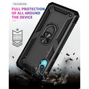 For Samsung Galaxy A02 / M02 Shockproof TPU + PC Protective Case with 360 Degree Rotating Holder(Black)