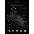 For Samsung Galaxy A02 / M02 Shockproof TPU + PC Protective Case with 360 Degree Rotating Holder(Black)