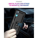 For Samsung Galaxy A02 / M02 Shockproof TPU + PC Protective Case with 360 Degree Rotating Holder(Black)
