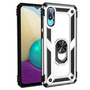 For Samsung Galaxy A02 / M02 Shockproof TPU + PC Protective Case with 360 Degree Rotating Holder(Silver)