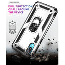 For Samsung Galaxy A02 / M02 Shockproof TPU + PC Protective Case with 360 Degree Rotating Holder(Silver)