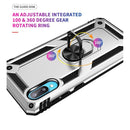 For Samsung Galaxy A02 / M02 Shockproof TPU + PC Protective Case with 360 Degree Rotating Holder(Silver)