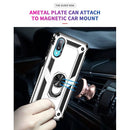 For Samsung Galaxy A02 / M02 Shockproof TPU + PC Protective Case with 360 Degree Rotating Holder(Silver)