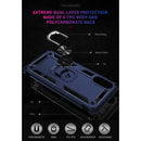 For Samsung Galaxy A02 / M02 Shockproof TPU + PC Protective Case with 360 Degree Rotating Holder(Blue)