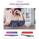 For Samsung Galaxy A02 / M02 Shockproof TPU + PC Protective Case with 360 Degree Rotating Holder(Blue)