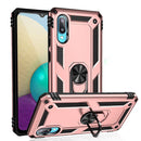 For Samsung Galaxy A02 / M02 Shockproof TPU + PC Protective Case with 360 Degree Rotating Holder(Rose Gold)