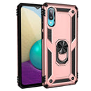 For Samsung Galaxy A02 / M02 Shockproof TPU + PC Protective Case with 360 Degree Rotating Holder(Rose Gold)