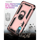 For Samsung Galaxy A02 / M02 Shockproof TPU + PC Protective Case with 360 Degree Rotating Holder(Rose Gold)