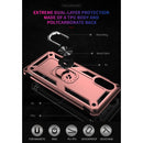For Samsung Galaxy A02 / M02 Shockproof TPU + PC Protective Case with 360 Degree Rotating Holder(Rose Gold)
