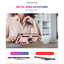 For Samsung Galaxy A02 / M02 Shockproof TPU + PC Protective Case with 360 Degree Rotating Holder(Rose Gold)