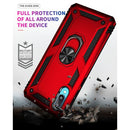 For Samsung Galaxy A02 / M02 Shockproof TPU + PC Protective Case with 360 Degree Rotating Holder(Red)