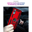 For Samsung Galaxy A02 / M02 Shockproof TPU + PC Protective Case with 360 Degree Rotating Holder(Red)
