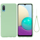 For Samsung Galaxy A02 EU Version Solid Color Liquid Silicone Dropproof Full Coverage Protective Case(Green)