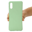 For Samsung Galaxy A02 EU Version Solid Color Liquid Silicone Dropproof Full Coverage Protective Case(Green)