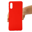 For Samsung Galaxy A02 EU Version Solid Color Liquid Silicone Dropproof Full Coverage Protective Case(Red)