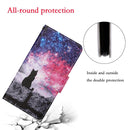 For iPhone 12 mini Painted Pattern Horizontal Flip Leathe Case(Starry Cat)