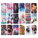 For iPhone 12 mini Painted Pattern Horizontal Flip Leathe Case(Starry Cat)