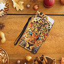 For iPhone SE (2020)/ 7 /8 Painted Pattern Horizontal Flip Leathe Case(Leopard)