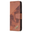 For Xiaomi Redmi Note 10 Pro Matching Color Crocodile Texture Horizontal Flip PU Leather Case with Wallet & Holder & Card Slots(Brown)