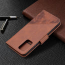 For Xiaomi Redmi Note 10 Pro Matching Color Crocodile Texture Horizontal Flip PU Leather Case with Wallet & Holder & Card Slots(Brown)