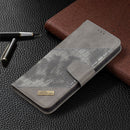 For Xiaomi Redmi Note 10 Pro Matching Color Crocodile Texture Horizontal Flip PU Leather Case with Wallet & Holder & Card Slots(Grey)