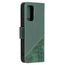For Xiaomi Redmi Note 10 Pro Matching Color Crocodile Texture Horizontal Flip PU Leather Case with Wallet & Holder & Card Slots(Green)