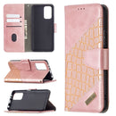 For Xiaomi Redmi Note 10 Pro Matching Color Crocodile Texture Horizontal Flip PU Leather Case with Wallet & Holder & Card Slots(Rose Gold)