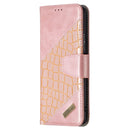 For Xiaomi Redmi Note 10 Pro Matching Color Crocodile Texture Horizontal Flip PU Leather Case with Wallet & Holder & Card Slots(Rose Gold)
