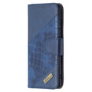 For Huawei P50 Pro Matching Color Crocodile Texture Horizontal Flip PU Leather Case with Wallet & Holder & Card Slots(Blue)