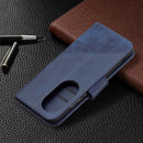 For Huawei P50 Pro Matching Color Crocodile Texture Horizontal Flip PU Leather Case with Wallet & Holder & Card Slots(Blue)