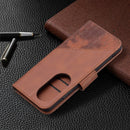 For Huawei P50 Pro Matching Color Crocodile Texture Horizontal Flip PU Leather Case with Wallet & Holder & Card Slots(Brown)
