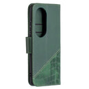 For Huawei P50 Pro Matching Color Crocodile Texture Horizontal Flip PU Leather Case with Wallet & Holder & Card Slots(Green)