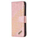 For Huawei P50 Pro Matching Color Crocodile Texture Horizontal Flip PU Leather Case with Wallet & Holder & Card Slots(Rose Gold)