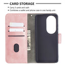 For Huawei P50 Pro Matching Color Crocodile Texture Horizontal Flip PU Leather Case with Wallet & Holder & Card Slots(Rose Gold)