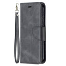 For Nokia C1 Plus Retro Lambskin Texture Pure Color Horizontal Flip PU Leather Case with Holder & Card Slots & Wallet & Lanyard(Black)