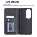 For Huawei P50 Pro Rhombus Texture Horizontal Flip Magnetic Leather Case with Holder & Card Slots(Black)