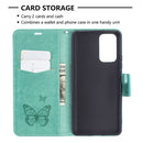 For Xiaomi Redmi Note 10 Pro Two Butterflies Embossing Pattern Horizontal Flip Leather Case with Holder & Card Slot & Wallet & Lanyard(Green)