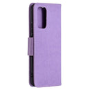 For Xiaomi Redmi Note 10 Pro Two Butterflies Embossing Pattern Horizontal Flip Leather Case with Holder & Card Slot & Wallet & Lanyard(Purple)
