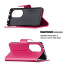 For Huawei P50 Pro Two Butterflies Embossing Pattern Horizontal Flip Leather Case with Holder & Card Slot & Wallet & Lanyard(Rose Red)