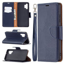 For Samsung Galaxy A32 4G Litchi Texture Pure Color Horizontal Flip Leather Case with Holder & Card Slots & Wallet & Lanyard(Dark Blue)
