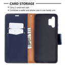 For Samsung Galaxy A32 4G Litchi Texture Pure Color Horizontal Flip Leather Case with Holder & Card Slots & Wallet & Lanyard(Dark Blue)