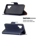 For Samsung Galaxy A32 4G Litchi Texture Pure Color Horizontal Flip Leather Case with Holder & Card Slots & Wallet & Lanyard(Dark Blue)