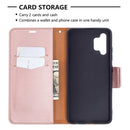 For Samsung Galaxy A32 4G Litchi Texture Pure Color Horizontal Flip Leather Case with Holder & Card Slots & Wallet & Lanyard(Rose Gold)