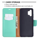 For Samsung Galaxy A32 4G Litchi Texture Pure Color Horizontal Flip Leather Case with Holder & Card Slots & Wallet & Lanyard(Green)